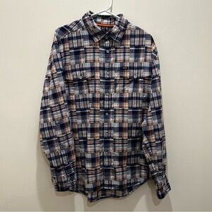 Enyce Shirt Men's XL Plaid Casual Roll Tab Sleeves Comfort Classic